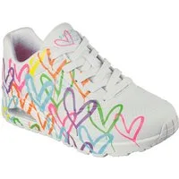 Skechers UNO - HIGHLIGHT LOVE Sneaker, Freizeitschuh, Halbschuh, Schnürschuh mit Herzchen-Print