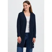 OXMO Strickjacke OXFina Langer Feinstrick-Cardigan mit Taschen