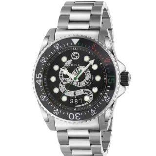 Gucci YA136218 Schwarzes Schlangenzifferblatt Herrenuhr