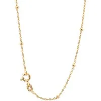 HOPLO Goldkette Goldkette Ankerkette Kügelchen Halskette 1,1mm 45cm 333-8 Karat Gold, Made in Germany
