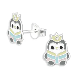 Pinguin Kinder Ohrringe aus 925 Silber