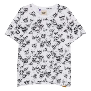 Weißes T-shirt Mit Totenkopf-logo Der Galerieabteilung