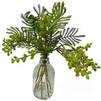 Kunstblume Kunstpflanze Gräser in Vase Flora, HTI-Living, Höhe 38 cm, Kunstblume Dekoration