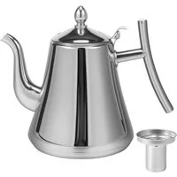 Tekoo Teekanne Teekanne Siebeinsatz 2000ml, mit Griff aus Metall für Induktion & Gas, Herausnehmbares Sieb, isolierter Griff, tropffreier Ausguss