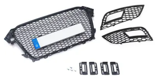 Für Audi A4 B8 Facelift Kühlergrill Wabengitter + Gitter Stoßstange +Simple Fix