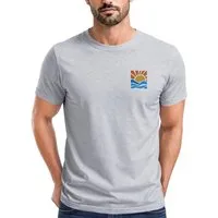 Neverless Print-Shirt Herren T-Shirt Logo Print Sommer Sonne Welle Strand Beach Style mit Print