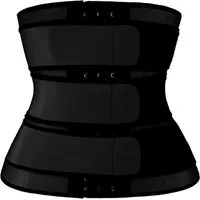 Passioni Bauchbänder Waist Trainer Fitnessgürtel Neopren mit Ösen und 2 Klettverschlüsse