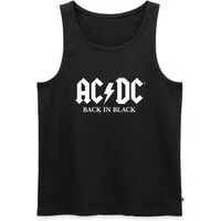 Spreadshirt T-Shirt AC/DC Back In Black Logo Mit Blitz Männer Premium Tank Top (1-tlg)