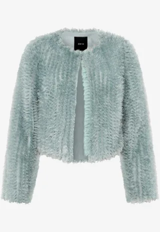 zero - Blazer-Jacke mit Struktur silver blue - Gr. - 40