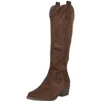 Salinyang Western Boots Damen kniehoch mit modernem Cowboy Look Stiefel