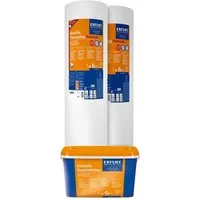 ERFURT Vliestapete KlimaTec Thermovlies Premium Dämmtapete + Kleber Systemkleber Dämmung, (Set, 2 Rollen KlimaTec Thermovlies Premium (10x0,75m) + 1 x Systemkleber), Wärmedämmung Wand und Decke