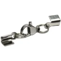 Auroris Schmuckset Karabiner-Klemmverschluss aus Edelstahl für ca. 2 bis 3 mm Bänder