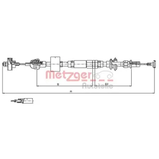 Metzger Kupplungsseil Seat Arosa Inca VW Caddy Lupo Polo