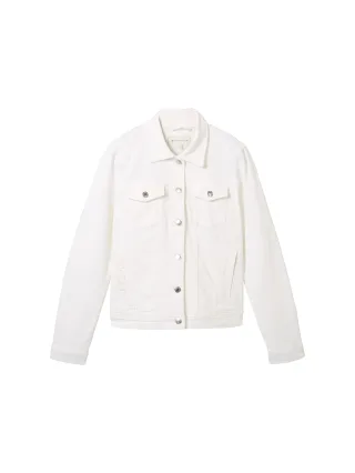 Tom Tailor - Jeansjacke mit recycelter Baumwolle white - Gr. - L