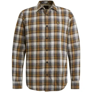 PME Legend - Long Sleeve Shirt Twill Yarndyed Check buckthorne brown - Gr. - L
