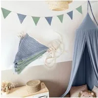 lilimaus Wimpelkette Sternenkette für Kinderzimmer - handgenähte Stoff-Girlande, handgefertigte Stoff-Girlande ca. 300 cm - Wimpel oder Sterne