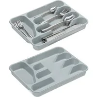 relaxdays Besteckkasten 2er Set