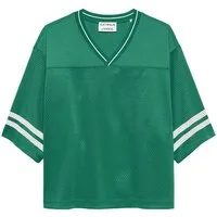Catwalk Junkie Kurzarmshirt Football jersey - lockeres Kurzarmshirt Damen - Shirt V-Ausschnitt