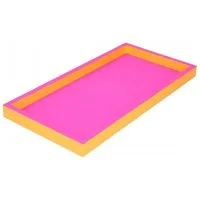 Giftcompany Getränkeuntersetzer Tablett Neo Rechteckig Neon Pink Neon Orange (30x15cm)