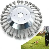 BlingBin Drahtbürste Wildkraut-Drahtbürste 200 x 25,4 mm, robuster Ersatzaufsatz, für Garten, Wiese und Pflasterwege, (1 Stück, 1-tlg., 20*4.5cm), für Motorsense und Rasentrimmer, effektive Unkrautentfernung