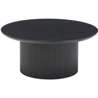 HOME DELUXE Couchtisch Rund ADELINA - 90 x 90 x 40 cm, lamellen, Wohnzimmertisch, Sofatisch, Tisch, Beistelltisch, japandi
