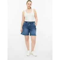 QS Jeansshorts Jeans-Hose Denimshorts mit Knopfdetail