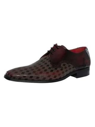Jeffery West Derby Lederschuhe, Rot