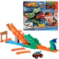 Hot Wheels Autorennbahn Hot Wheels Monster Trucks Krokodil Crash Challenge