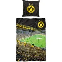 BVB Bettwäsche BVB-Bettwäsche Südtribüne (135 x 200 cm), Baumwolle, 2 teilig