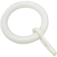 GARDINIA Gardinenring Kunststoff mit Faltenlegehaken, Gardinen, (10-St), Serie Spannstange Ã˜ 23/26 mm