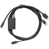 One 3 in 1 Kabel, 2 Meter schwarz, für Wacom One 12 / One 13 touch
