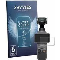 Savvies Displayschutzfolie Schutzfolie für DJI Osmo Pocket 4, 6 Stück, Displayschutz Schutz Folie Klar Transparent