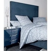 Janine Bettwäsche Janine Messina Mako-Satin Bettwäsche 135x200 Rauten perblau 43032-02, Mako-Satin, 2 teilig