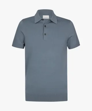 Profuomo - Graublaues Luxury Basic Polo Grau Blau - Gr. - XL