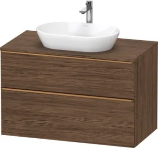 Duravit D-Neo Konsolenwaschtischunterbau wandhängend Nussbaum dunkel Matt 1000x550x664 mm - DE496800 DE4968004210000