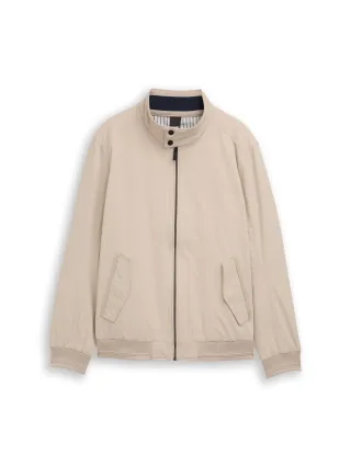 Tom Tailor - Harrington Jacke aus wasserabweisendem Material cashew beige - Gr. - XXL