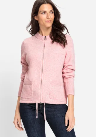Olsen - Cardigan Long Sleeves pink clay melange - Gr. - 46