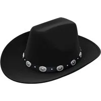 Wellgro Zylinder Cowboy Hut für Erwachsene schwarz