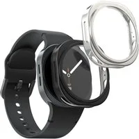kwmobile Smartwatch-Hülle 2x Silikon Hülle für Samsung Galaxy Watch 8 (44mm), Schutzhülle Fullbody Display Cover Set aus Silikon