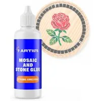 7 Artists Bastelkleber Mosaiksteine Kleber, pulverförmiger Mosaik Kleber 80 ml, Mosaiksteine Kleber