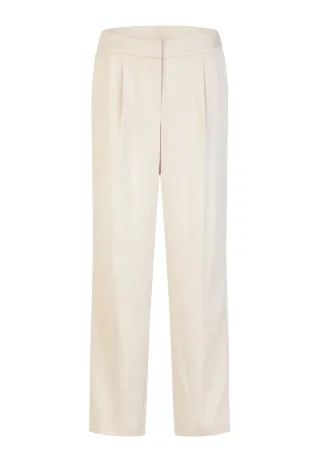 Marc Aurel - Bundfaltenhose mit Seitenstreifen light taupe - Gr. - 44