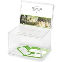Deflecto Geldkassette Acryl Spendenbox 165x205x135mm, ideal für Spenden. (1 St)