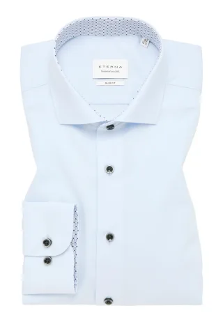 ETERNA - Original Shirt Popeline Langarm himmelblau - Gr. - 42