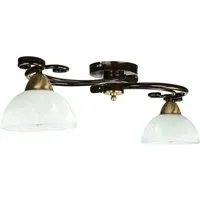 Licht-Erlebnisse Deckenleuchte AURORA, ohne Leuchtmittel, Deckenlampe Shabby Chic Metall Glas Landhaus Design