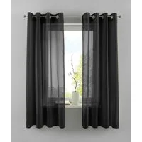 Gardinenbox Gardine (2 St), Ösen, transparent, Voile, 2er Set Transparent »Basel« Bleiband Store 20332TR2