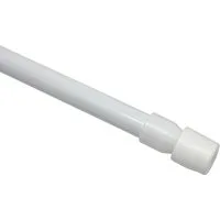 GARDINIA Scheibenstange Klemmstange mit Ausgleichskeil, Ø 8 mm, 1-läufig, ausdrehbar, ohne Bohren, geklemmt, Metall, mit selbstklebendem Ausgleichskeil