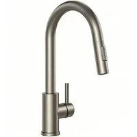 AICA Küchenarmatur Wasserhahn Küche mit 360° drehbarer & ausziehbarer Brause, Hochdruck Einhebelmischer mit 2 Strahlmodi, 40 cm Auszugschlauch, Edelstahl