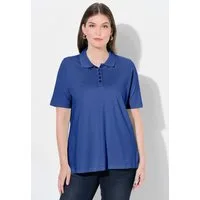 Ulla Popken Poloshirt Poloshirt längere Knopfleiste Polokragen Halbarm