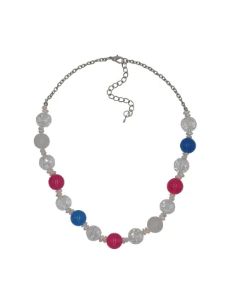 Steuer Modeschmuck Kette Metall Glänzend Achat Kristall
