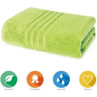 Lavea Badetuch Bali Duschtuch 100x150 cm Duschtuch 70x140 cm, Weiches Bio-Baumwollfrottee (1-St), Handtuch, GOTS-zertifiziert, extra saugstark mit 500g/m²